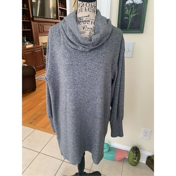 Maeve Anthropologie Sweater Gray Long Sleeve Cowl Neck Pullover - Picture 6 of 9